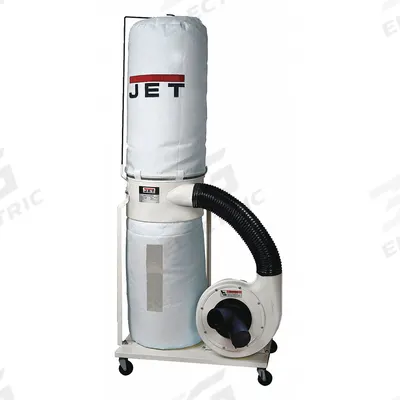 JET Wood Dust Collector: Single-Stage, 230/460V AC - Mobile Single-Stage Wood Dust Collectors