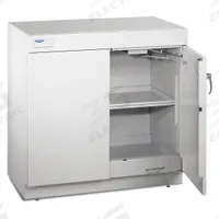 LABCONCO Solvent Storage Cabinet: 22 in Overall Dp, 4 ft Overall Wd, 36 3/4 in Overall Ht, 2 Doors (MPN 9902000). Key specifications — Color: White; Material: Epoxy-Coated Steel; Brand: LABCONCO; Compatible with Product Type: Fume Hoods; Door Type: Manual; Mobility: Stationary; Product Type: Solvent Storage Cabinet.