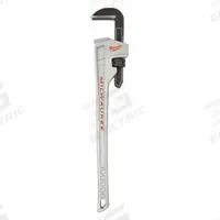 MILWAUKEE Pipe Wrench: Aluminum, 5 in Jaw Capacity, Serrated, 36 in Overall Lg, Ergonomic (MPN 48-22-7236). Key specifications — attr309808: Ergonomic; attr309815: Aluminum; attr324941: MILWAUKEE.