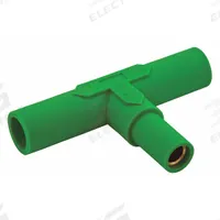 Paralleling Tee: Male-Male-Female, Green, 600V AC/600V DC, 150 A, Series 15 (MPN HBL15PTGN). Key specifications — Brand: HUBBELL; Gender Configuration: Male-Male-Female.