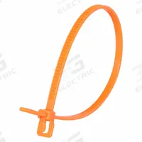 RETYZ Releasable Cable Tie: Fluorescent Orange, 6 in Lg, Max. 1 1/2 in Bundle Dia., 100 PK (MPN VRT-S06FO-TA). Key specifications — Outdoor Use: No; Color: Fluorescent Orange; Brand: RETYZ; Pack: Large Pack.