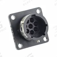 SOURIAU Electrical Connector: Trim Trio UTGX 12, Square Flange Receptacle, 8 Contacts, 10 A, 500V (MPN UTGX0128P). Key specifications — attr1043586: 30 AWG to 14 AWG; attr1043574: Contacts Not Included; attr1020114: SOURIAU; attr1043080: 1/3 Bayonet; attr1043085: IP69K; attr1043079: Trim Trio UTGX; attr1043575: Male; attr1043093: 500V.