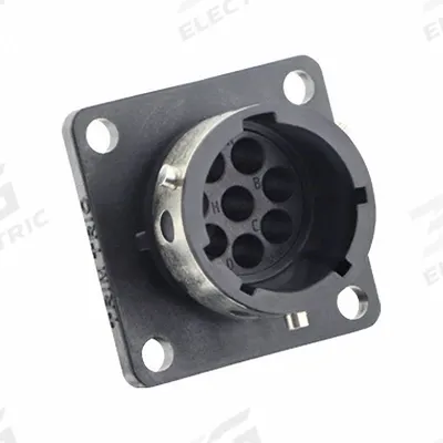 SOURIAU Electrical Connector: Trim Trio UTGX 12, Square Flange Receptacle, 8 Contacts - Trim Trio UTGX Harsh Environment Circular Connectors