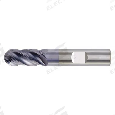 WIDIA HANITA Ball End Mill: Carbide, TiAlN Coated, 4 Flute, 1/2" Mill Dia, 1" LOC - Fast-Cutting Carbide Ball End Mills for Steel & Cast Iron