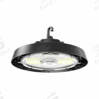 ETI LED HIgh Bay: 22,500 lm, 3500K/4000K/5000K, 20 ft – 30 ft Mounting Ht, Wide Distribution, 150 W (MPN ERHB-22L-LB3-8-CP3-MV-LVD-BL). Key specifications — Color Temperature: 3500K; Voltage: 120 to 277V AC; LED Replacement For: 1125 to 1500W; Brand: ETI.