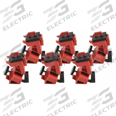 BRADY Single Pole Breaker Lockout: Clamp-On, For 480/600V AC Volt, Includes Cable Tie Slot - Clamp-On Circuit Breaker Lockouts