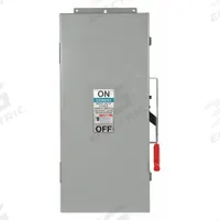 SIEMENS Safety Switch: Non-Fusible, 100 A, Three Phase, 600V AC, Galvanized Steel, Indoor (MPN HNF663J). Key specifications — attr867131: SIEMENS.