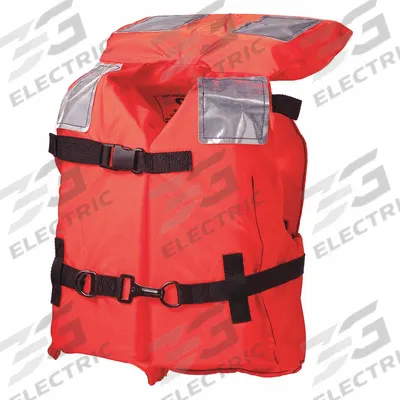 KENT SAFETY Life Jacket: Orange, Type I, 16 lb Buoyancy, SOLAS-Grade Reflective - Reflective Foam Personal Flotation Devices