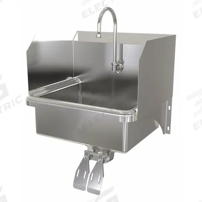 SANI-LAV Hand Sink: 1 Stations, 7 in Bowl Dp, 17 in Bowl Lg, 14 in Bowl Wd, Faucet Included - One-Station Wall-Mounted Hand Sinks with Faucets
