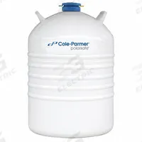 COLE-PARMER Cryogenic Dewar: 30 L Capacity, 18 1/4 in Overall Dia, 25 3/4 in Overall Ht, Aluminum (MPN 4426066). Key specifications — Brand: COLE-PARMER; Material: Aluminum; Includes: Smart Caps; Included Safety Features: Lockable.