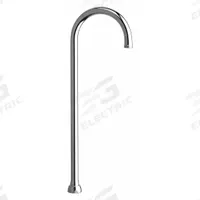 CHICAGO FAUCETS Spout: Spout, Gooseneck, Swivel Spout, Brass, Polished Chrome, Laminar, UNEF (MPN GN2AH17JKABCP). Key specifications — Includes: Mounting Hardware; Product Type: Spout; Spout Style: Swivel; Body Material: Brass; Color/Finish: Polished Chrome; Brand: CHICAGO FAUCETS.