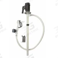 DAYTON Electric Drum Pump: Pump with Hose & Nozzle, 1 1/10 hp HP, 115 V AC, 13 gpm, PVDF, PVDF (MPN 1DLR5). Key specifications — Brand: DAYTON; Suction Tube Material: PVDF.