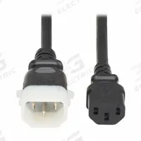 EATON Power Cord: 4 ft Lg, 3/18, Non-NEMA Plug, C14 Plug, Non-NEMA Receptacle, C13 Receptacle, PVC (MPN P004-E04). Key specifications — Brand: EATON; Jacket Material: PVC.