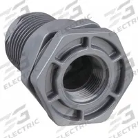 HAYWARD Bulkhead Tank Fitting: PVC Body, 1/2 in Female NPT Threaded Inside, FKM Gasket (MPN BFA1005TFS). Key specifications — Fitting Material: PVC; Brand: HAYWARD.