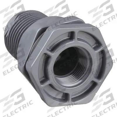 HAYWARD Bulkhead Tank Fitting: PVC Body, 1/2 in Female NPT Threaded Inside - PVC Through-Wall Fittings