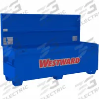 WESTWARD Jobsite Box: 72 in W x 24 7/16 in D x 27 13/16 in H, 24 cu ft, Recessed Padlock, Blue (MPN 817ZE3). Key specifications — attr1116233: Blue; attr1116253: WESTWARD; attr1222022: Recessed Padlock - Lock not included.