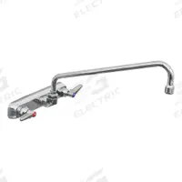 ADVANCE TABCO Straight Kitchen Faucet: Heavy Duty, Brass, Centerset, Wall, 2 Mounting Holes, Chrome (MPN K-111 B-2291). Key specifications — Series: Heavy Duty; Brand: ADVANCE TABCO.