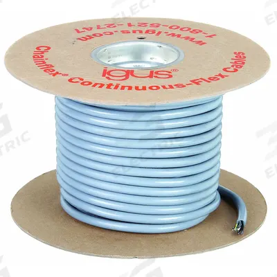 CHAINFLEX Control Cable: 16 AWG Conductor Size, 5 Conductors, PVC, 100 ft - Continuous Flexing Exposed Run Tray Cables
