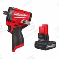 MILWAUKEE Impact Wrench Kit: 1/2 in Drive Size, 400 ft-lb Fastening Torque, Brushless, 12 V DC Volt (MPN 2563P-20, 48-11-2450). Key specifications — attr1170829: Brushless; attr1170832: Standard.