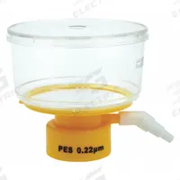 Bottle Top Filter: 0.22 um Max Particle Size, 75 mm Dia, PES, 250 mL Upper Capacity, Sterile (MPN 11L839). Key specifications — Includes Stopper: No; Material: PES (Membrane); Product Type: Bottle Top Filter; Brand: LAB SAFETY SUPPLY.