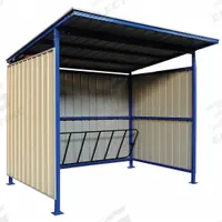 Bicycle Storage Shed: Unassembled, 3 Sides, 102 in x 92 in x 91 in, Steel, Beige, 8 Bicycle Capacity (MPN 49P401). Key specifications — Brand: APPROVED VENDOR; Frame Material: Steel; Color: Beige; Finish: Powder-Coated.