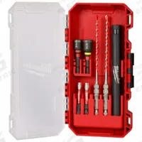 MILWAUKEE Rotary Hammer Drill Bit Set: 7 11/16 in Overall Lg, 1/4 in Shank Dia, 2 Drill Bits (MPN 48-20-9097). Key specifications — attr277146: MILWAUKEE.