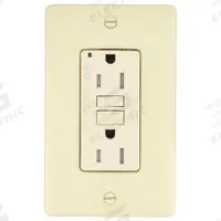 HUBBELL Receptacle: Duplex, 5-15, Ivory, 125V AC, 15 A, 2 Pole / 3 Wire (MPN AFR15TRI)