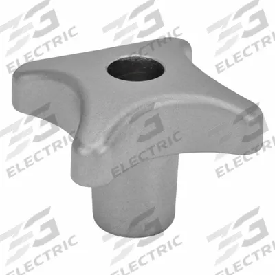 JW WINCO Stainless Steel Hand Knob; Stainless Steel 4-Prong Knob: Stainless Steel - Corrosion-Resistant 4-Arm Knobs with Threaded Through-Hole