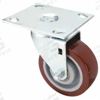 APPROVED VENDOR Plate Caster: Swivel, No Brake, Polyurethane, 4 in Wheel Dia., 1 1/2 in Wheel Wd (MPN 33H911). Key specifications — attr1100274: APPROVED VENDOR; attr1100312: Red; attr1176041: Swivel.