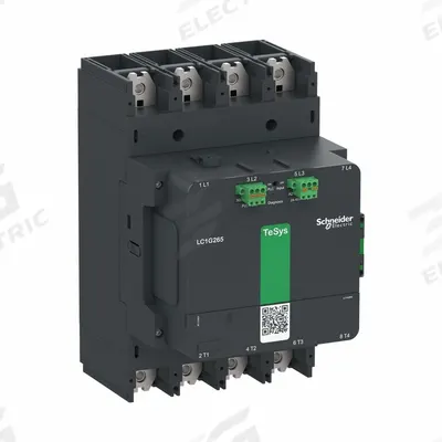 SCHNEIDER Contactor: 4 Poles, 4NO Contacts, 330 A - Non-Reversing IEC Contactors