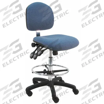 BENCHPRO Drafting Chair: Lincoln, Blue, Fabric Material, Armless Arm, 19 in Seat Wd - Armless Drafting Chairs