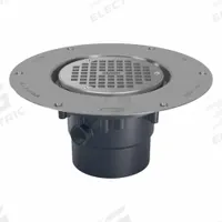 ZURN Floor Drain: 9 7/8 in Overall Dia, 5 in Grate Size, 3 in Nominal Pipe Size, Solvent Weld, PVC (MPN FD2-PV3). Key specifications — Color: Bronze; Connection Type: Solvent Weld; Brand: ZURN.