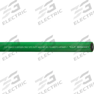 CONTINENTAL Bulk Oxygen Hose: 1/2 in Hose Inside Dia., 250 ft Hose Lg, Green - Grade R Single-Line Bulk Welding Hoses