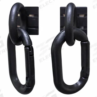 APPROVED VENDOR Magnet Ring/Carabiner Kit: Black (MPN 72103) - Magnetic Rings & Carabiners for Plastic Chain Barriers