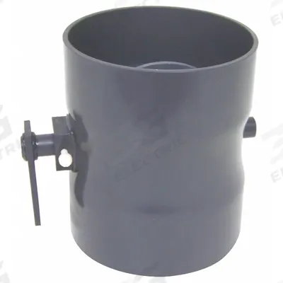 PLASTIC SUPPLY Butterfly Damper: PVC, For 14 in Duct Dia, 14 1/2 in Overall Lg - Butterfly Dampers