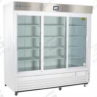 AMERICAN BIOTECH SUPPLY Lab Refrigerator: 69 cu ft, Upright, 1°C to 10°C, 33 1/4 in Overall Dp (MPN ABT-HC-LP-69-TS). Key specifications — Door Opening Style: Sliding; Color: White; Alarm Type: Door Ajar; Manufacturer Part Number: ABT-HC-LP-69-TS; Brand: AMERICAN BIOTECH SUPPLY; Product Type: Lab Refrigerator; Door Type: Sliding Glass; Refrigerant Type: R-290.
