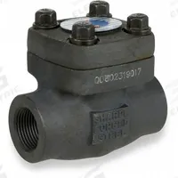 SHARPE Check Valve: Swing, 2-Way, Inline Valve Body, 1 1/2 in Pipe Size, FNPSM x FNPSM, Carbon Steel (MPN 4371000940). Key specifications — Seat Material: Metal; Brand: SHARPE.