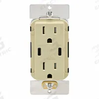 USB Receptacle: Decorator Duplex, 5-20R, 1 USB Ports, USB Type C, Ivory, 125V AC, 20 A (MPN T5836-I). Key specifications — Brand: LEVITON.