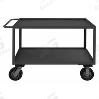 APPROVED VENDOR Utility Cart: 1,200 lb, 48 in L x 30 in W Shelf, 2 Shelves, Gray, Flat (MPN RSC-304836-2-8PN-95). Key specifications — Caster/Wheel Configuration: (2) Rigid; Brand: APPROVED VENDOR; Caster Wheel/Tread Material: Rubber.