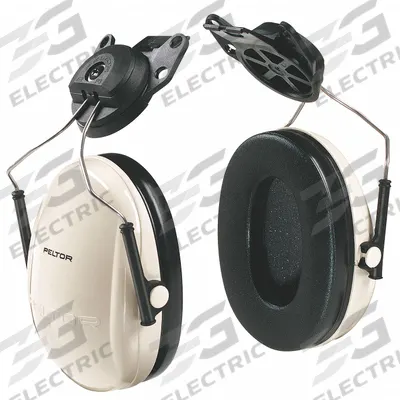 3M PELTOR Earmuffs: Hard Hat-Mounted Earmuff, 21 dB NRR, Foldable, Foam/Liquid - Hard Hat-Mounted Earmuffs