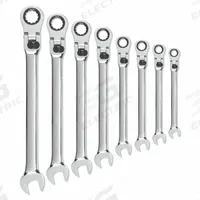 GEARWRENCH Combination Wrench Set: Alloy Steel, Full Polish Chrome, 8 Tools, Flex (MPN 85798). Key specifications — attr309581: Full Polish Chrome; attr309580: Alloy Steel; attr309571: No; attr309583: No; attr309587: Yes; attr324931: GEARWRENCH; attr309569: 5/16 in to 3/4 in.