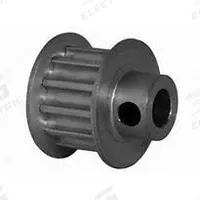 DAYTON Timing Pulley: Modified Curvilinear, Fixed, For GT Timing Belt Section, For 9 mm Belt Wd (MPN 12-5P09M6FA6). Key specifications — Brand: DAYTON; Finish: Clear Anodized; For Belt Series: Powerhouse®.