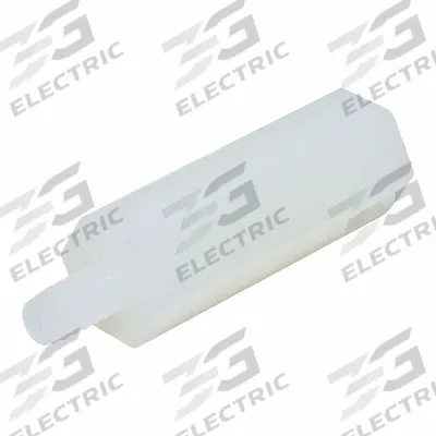 APPROVED VENDOR Male-Female Threaded Hex Standoffs: M2.5x0.45 Thread Sz, 8 mm Lg, Hex, Nylon - Plastic Male x Female Standoffs