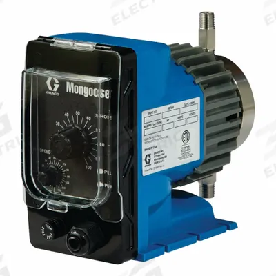 GRACO Chemical Metering Pump: Electric Motor, 115V AC, 316 SS Head, 17 gpd Max. Flow Rate - Standard Duty Motor-Driven Diaphragm Metering Pumps