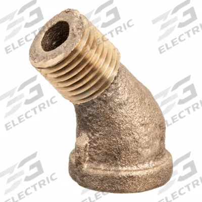 USA INDUSTRIALS Metal Pipe Elbow: 45° Elbow, 2 1/2 in, Male NPT Threaded x Female NPT Threaded - Threaded Low-Pressure Pipe Fittings for Potable Water