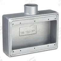 APPLETON ELECTRIC Electrical Box: Iron, Rectangular, 3 Gangs, 1 in Hub Size, 40 cu in Capacity, Gray (MPN FS-3-100). Key specifications — Color: Gray; Brand: APPLETON ELECTRIC.