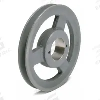 APPROVED VENDOR V-Belt Pulley: BK75, 1 Groove, 7.25 in OD, Bushed Bore, H/QT, Cast Iron. Key specifications — Pulley Industry Number: BK75; Pitch Diameter: 6.5 in (4L, A); For Belt Section (broad, with similar types): 4L, A, or AX.