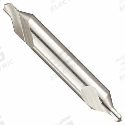 KEO Center Drill: Radius Type, #8, 60°, 3 1/2 in Overall Lg - High-Precision Radius-Tip Center Drills