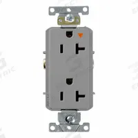 LEVITON Isolated Ground Duplex Receptacle Outlet: Duplex, 5-20, Gray, 125V AC, 20 A, 2 Pole / 3 Wire (MPN 16362-GIG)