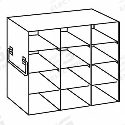 COLE-PARMER Upright Freezer Rack: 11 1/8 in Overall Lg, 5 3/4 in Overall Wd, Stainless Steel - Cold Storage Racks